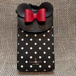 Kate Spade DISNEY MINNIE  North/South Flap Phone Crossbody In Black